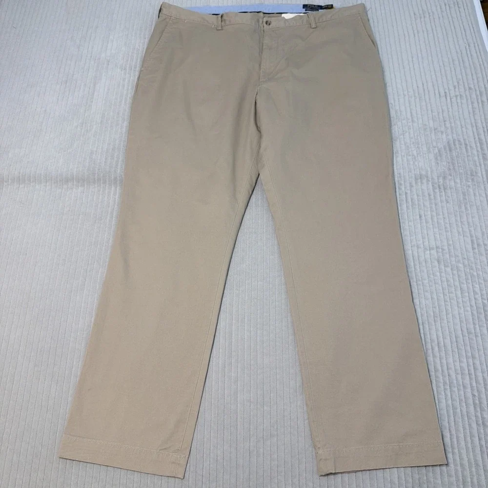 Polo Ralph Lauren Mens Stretch Classic Fit Chino Pants 44B/34 White Cotton Twill